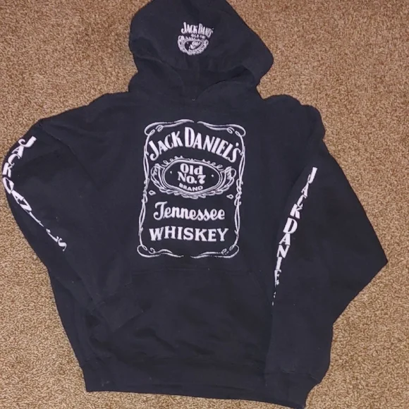 Jack Daniels Black and White Hoodie Women's XL - Picture 1 of 3